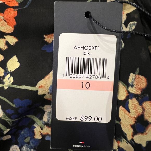 NWT Tommy Hilfiger Black Allover Floral Sleeveless Shift Dress - SIZE 10 - Picture 8 of 9